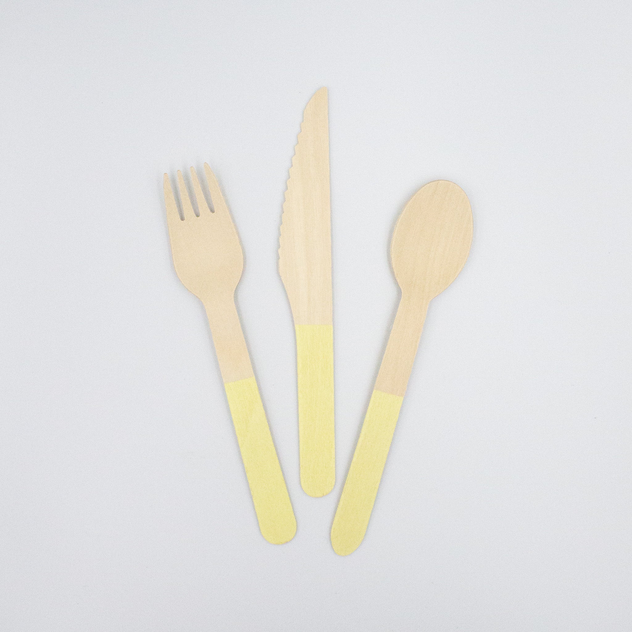Yellow Wooden Utensil Set – 24ct | On Sale!!