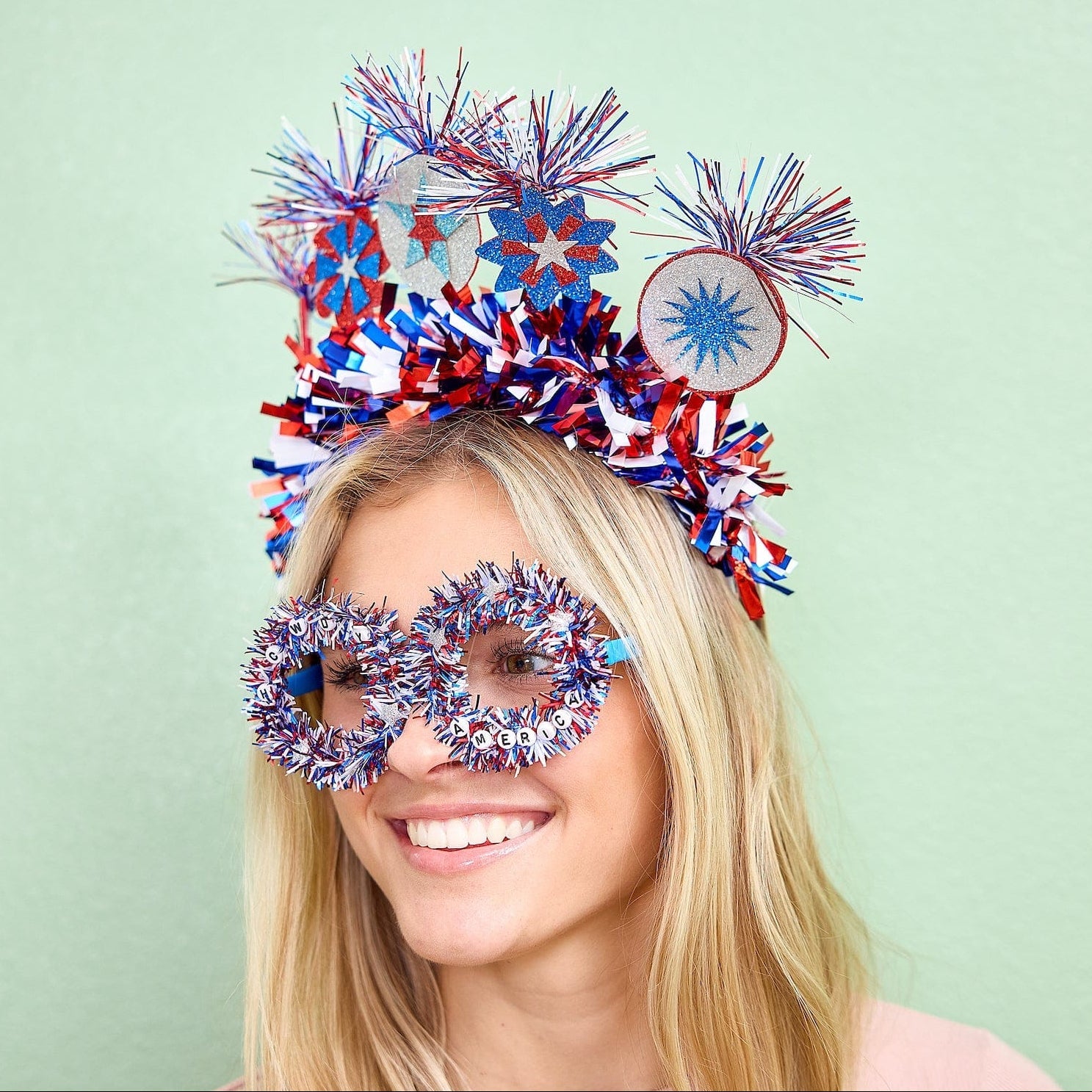 Star-spangled Sparkler Novelty Headband (single Or Set Of 4)