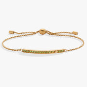 August Everyday Birthstone Pave Bolo Bracelet