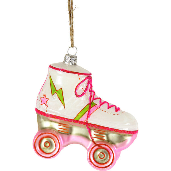 Pink Rollerskate Ornament