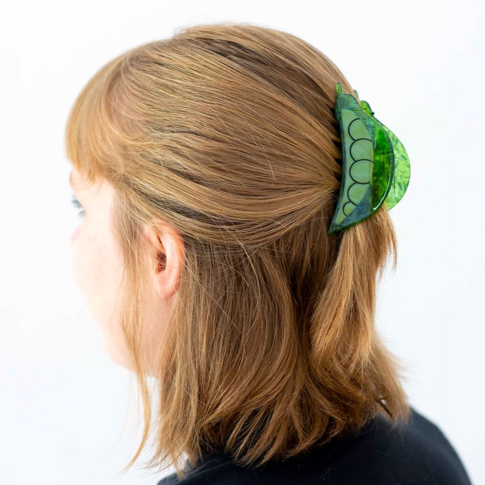 Large Pea Pod Hair Claw Clip