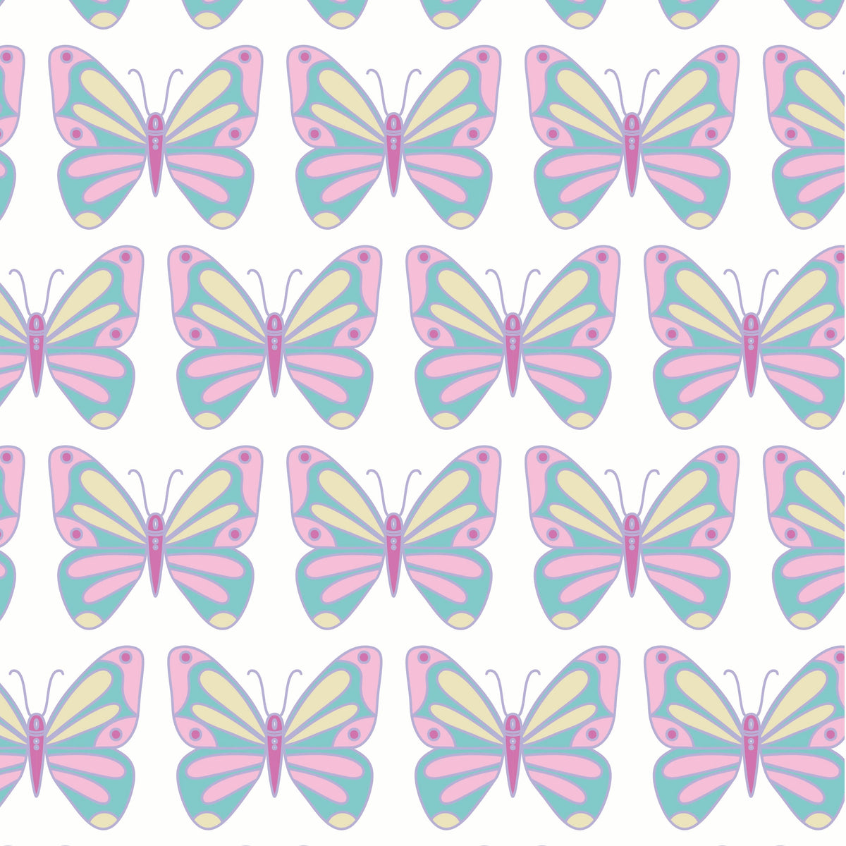 Margot Girls' Performance Skirt By Lh Sport - Peace Love Butterflies Pink Multi