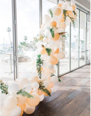 Peach & White Balloon Garland Kit
