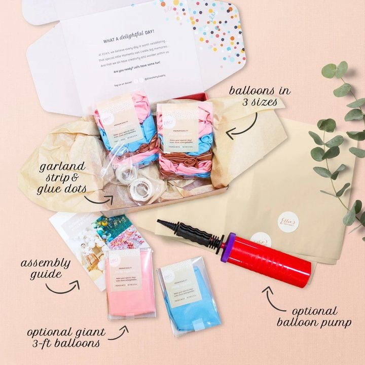 Peach & White Balloon Garland Kit