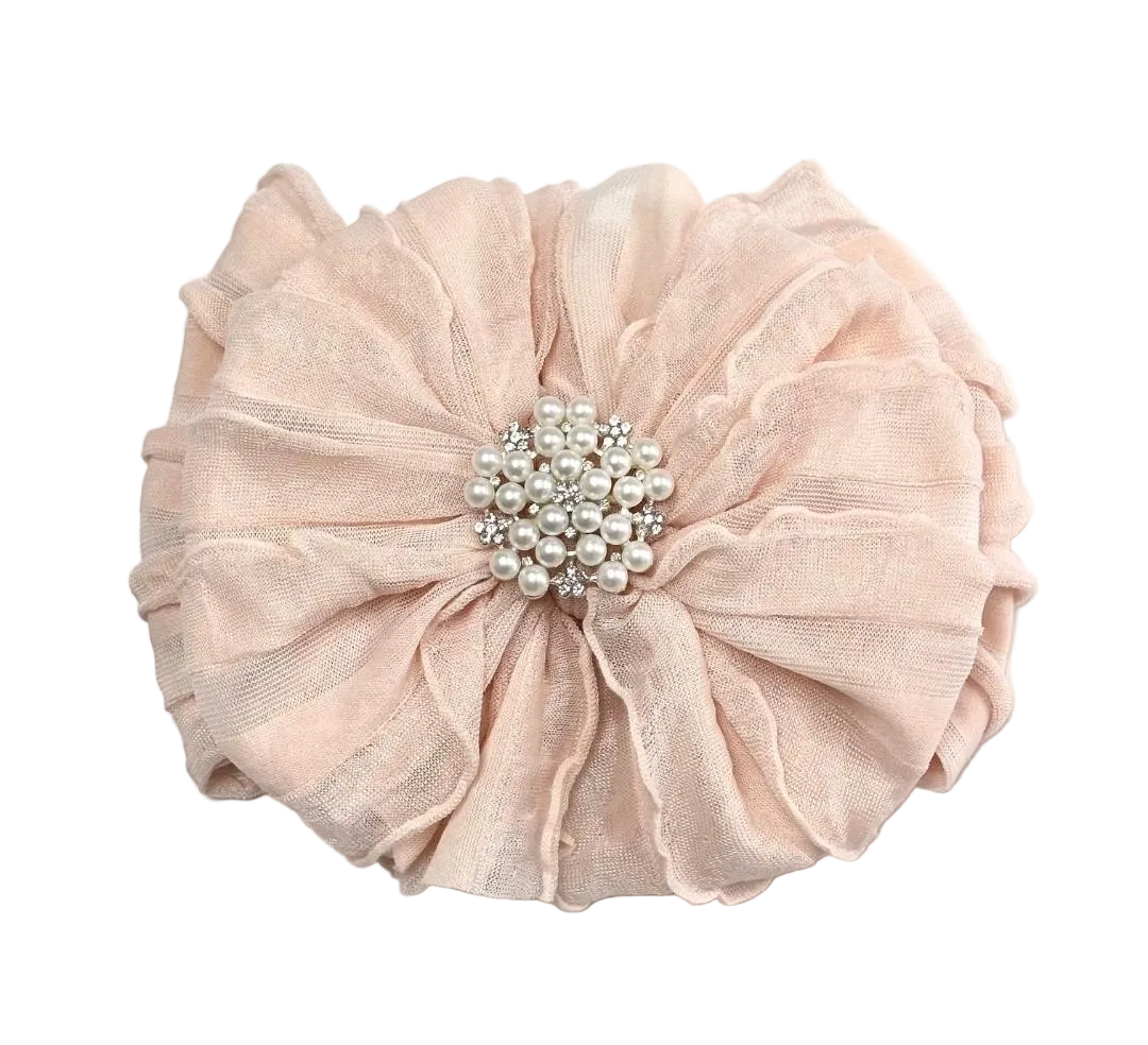 Pearl Embellished Signature Ruffled Baby Headband