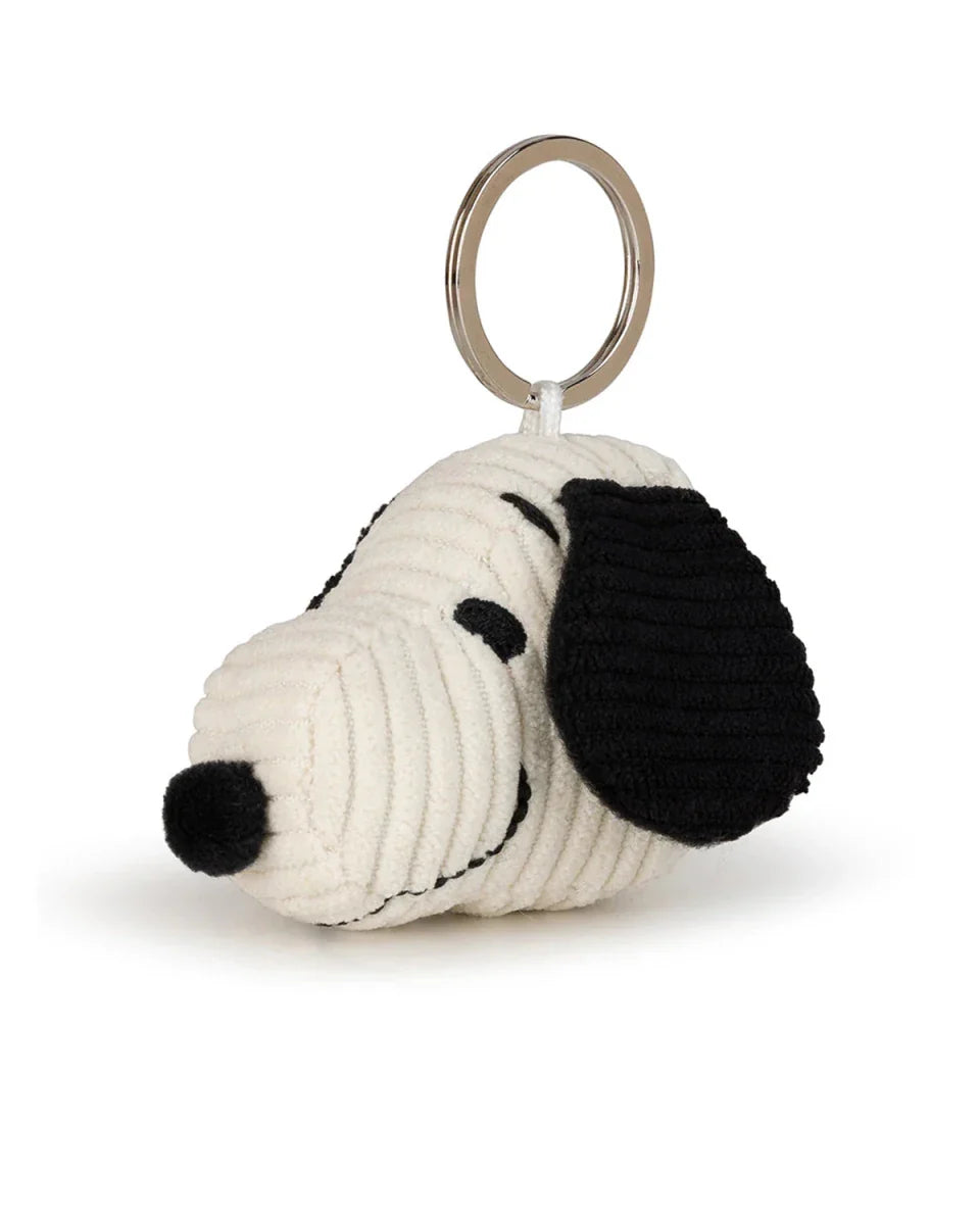 Peanuts Snoopy Head Cream Corduroy 2" Keychain Plush