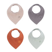 Pebble Muslin Bandana Bibs Set (4-pack)
