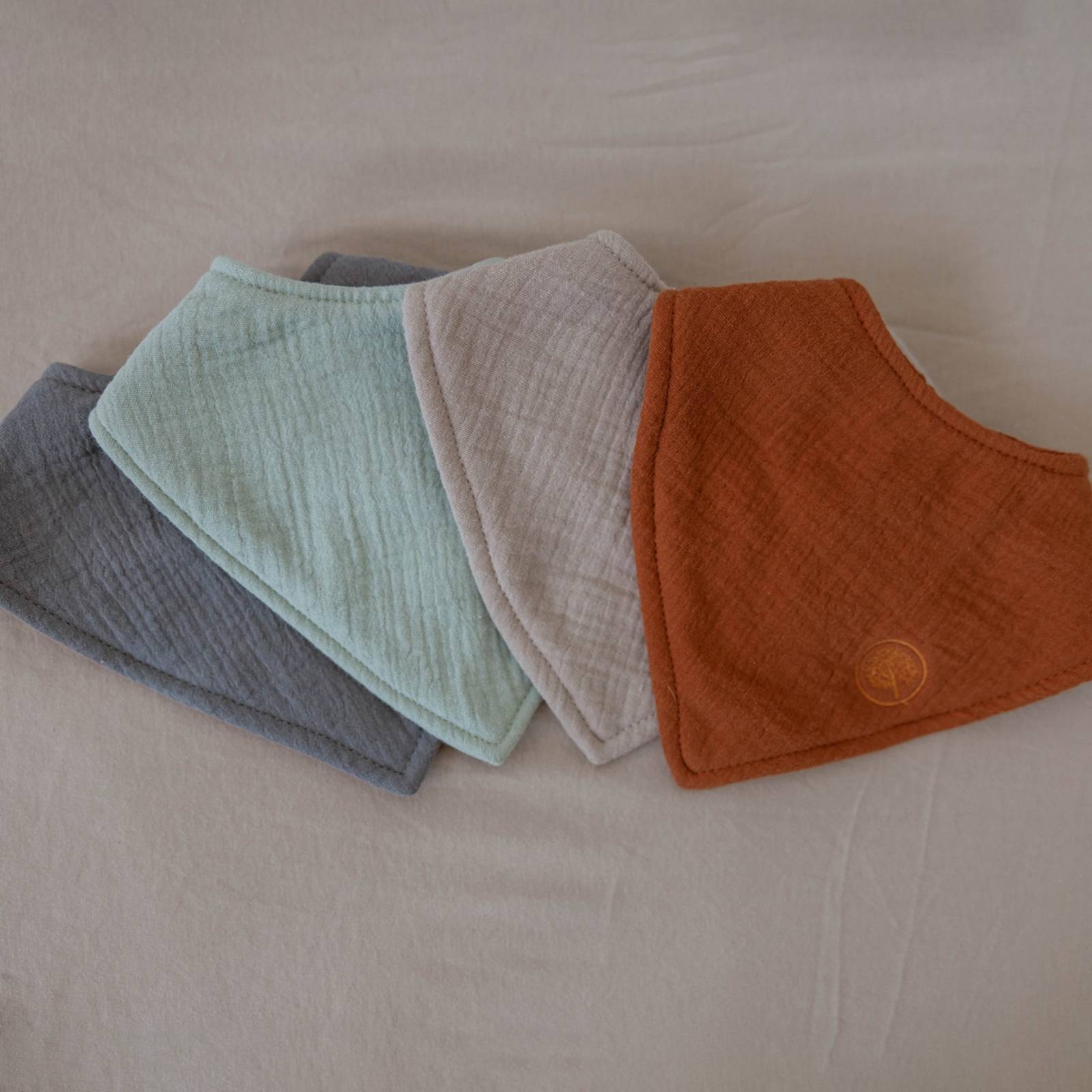 Pebble Muslin Bandana Bibs Set (4-pack)