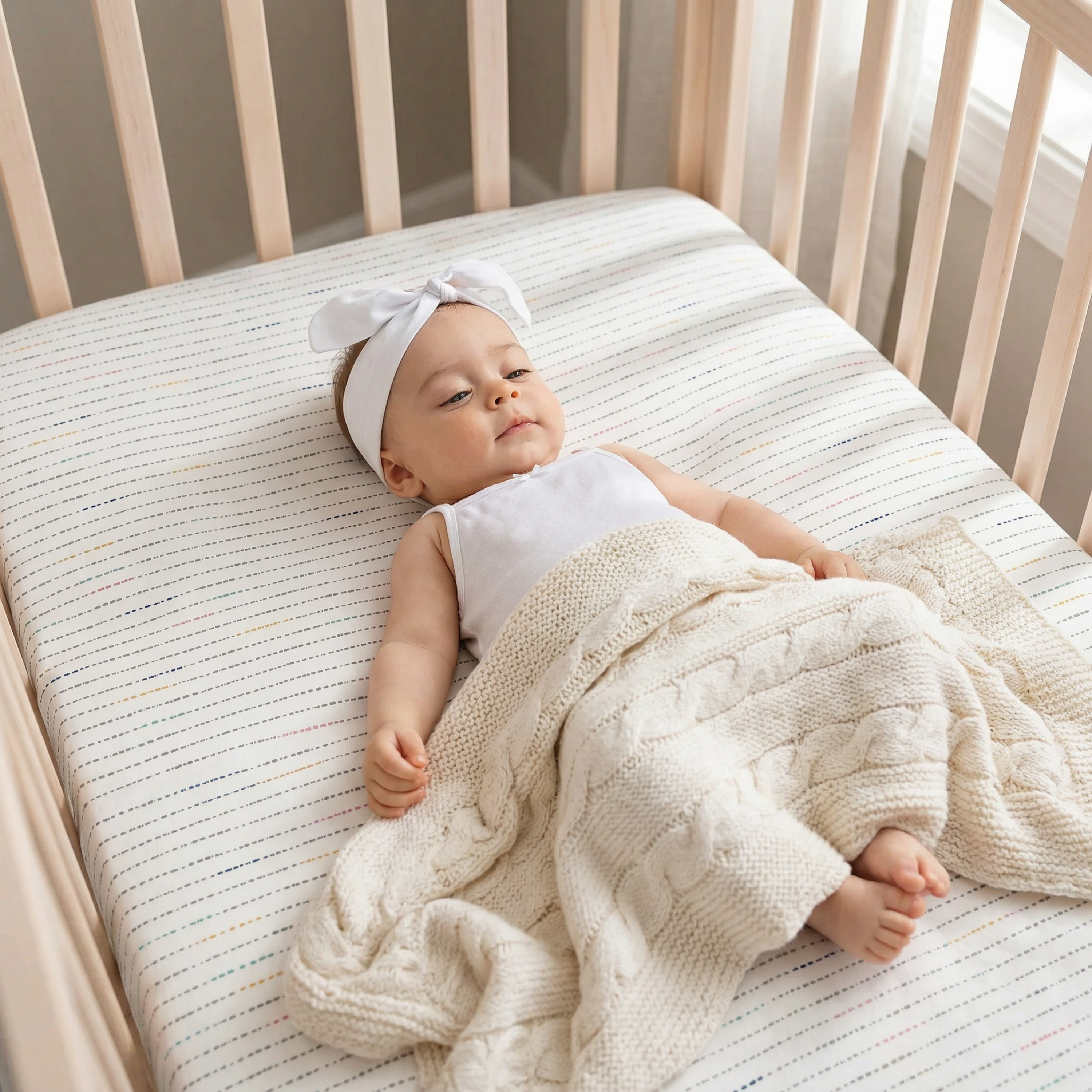 Organic Crib Sheet - Pebble Pop
