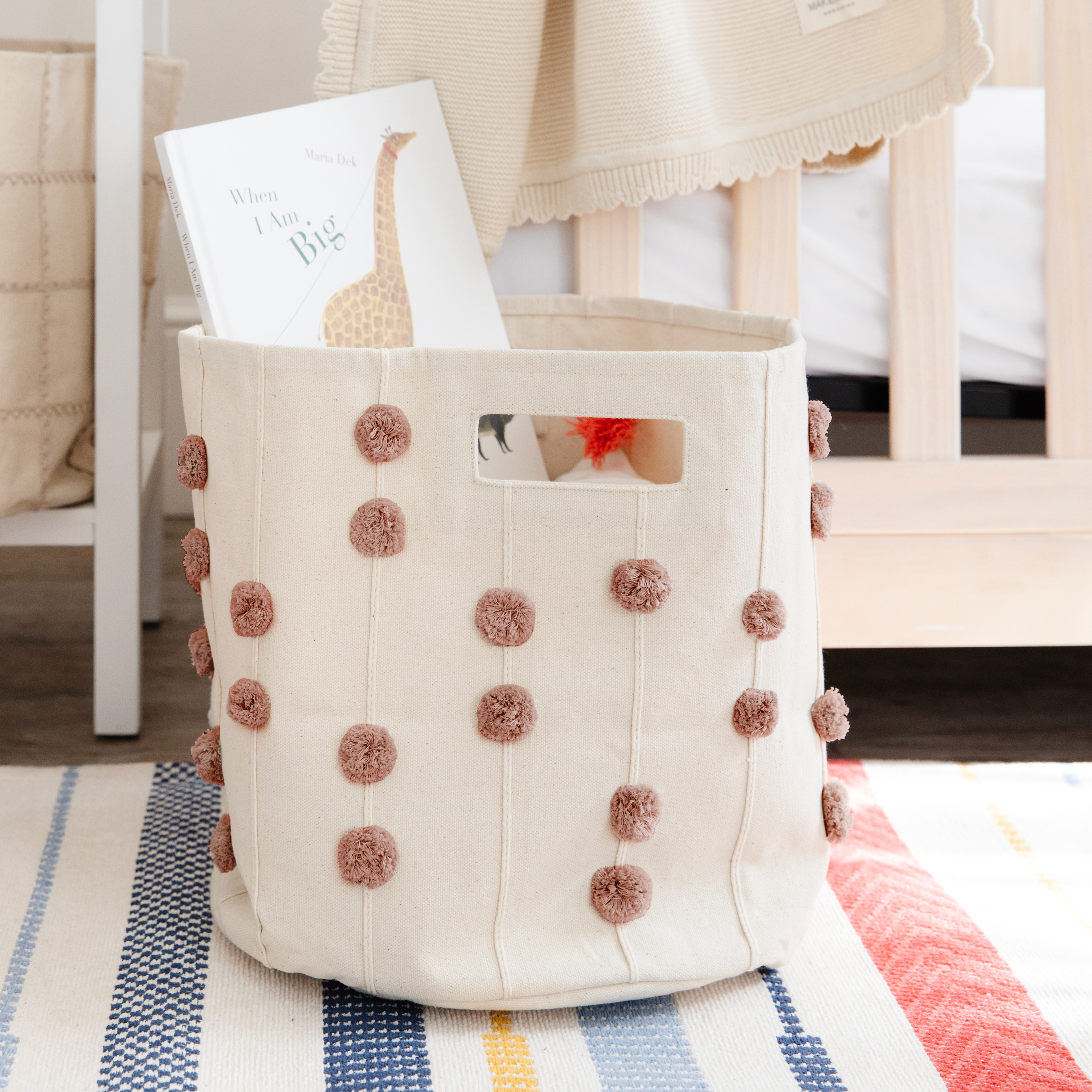 Storage Basket Pompom Pecan