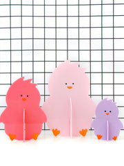 Pink And Lavender Acrylic Chick Decorations