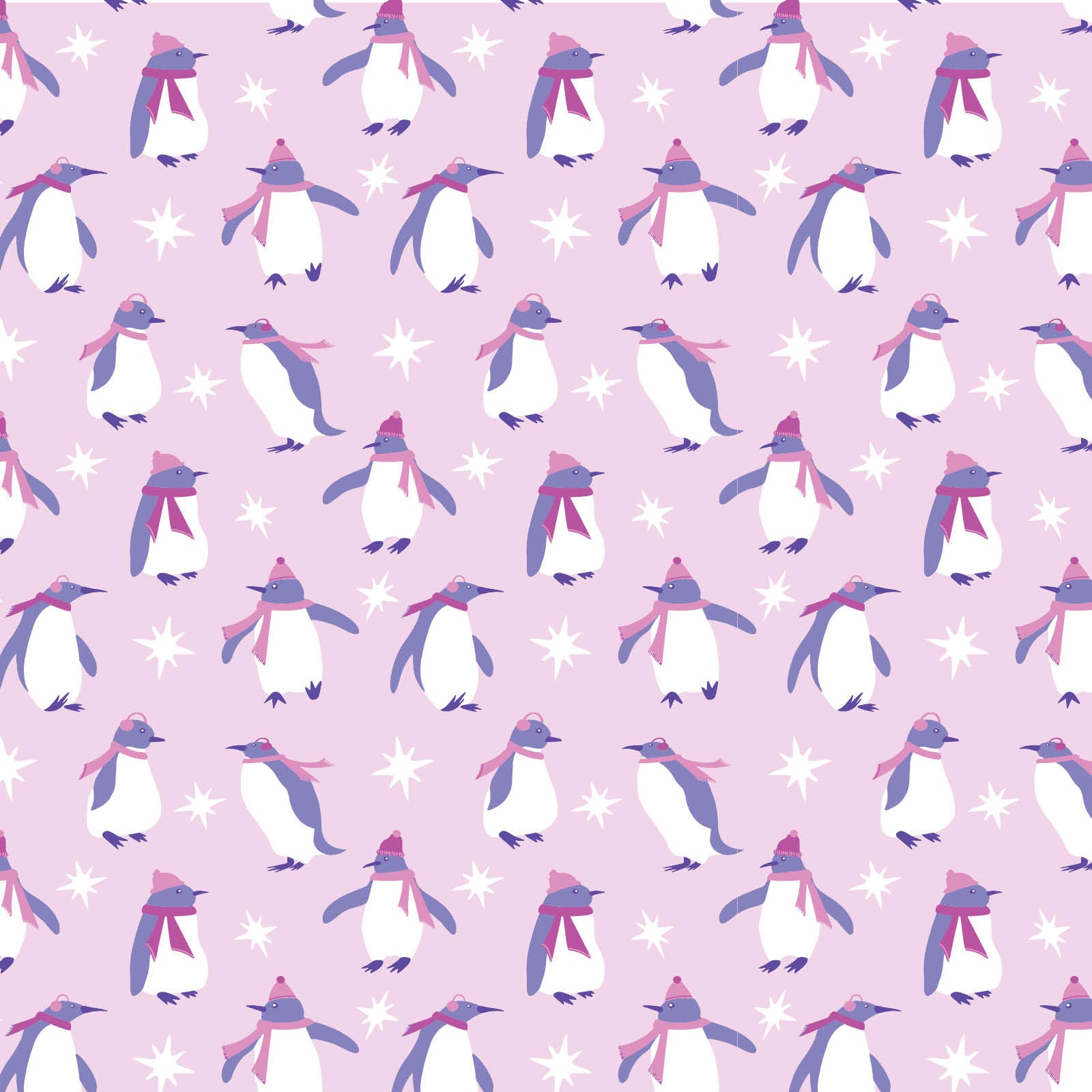Wearable Girls' Blanket Penguin Party Pink