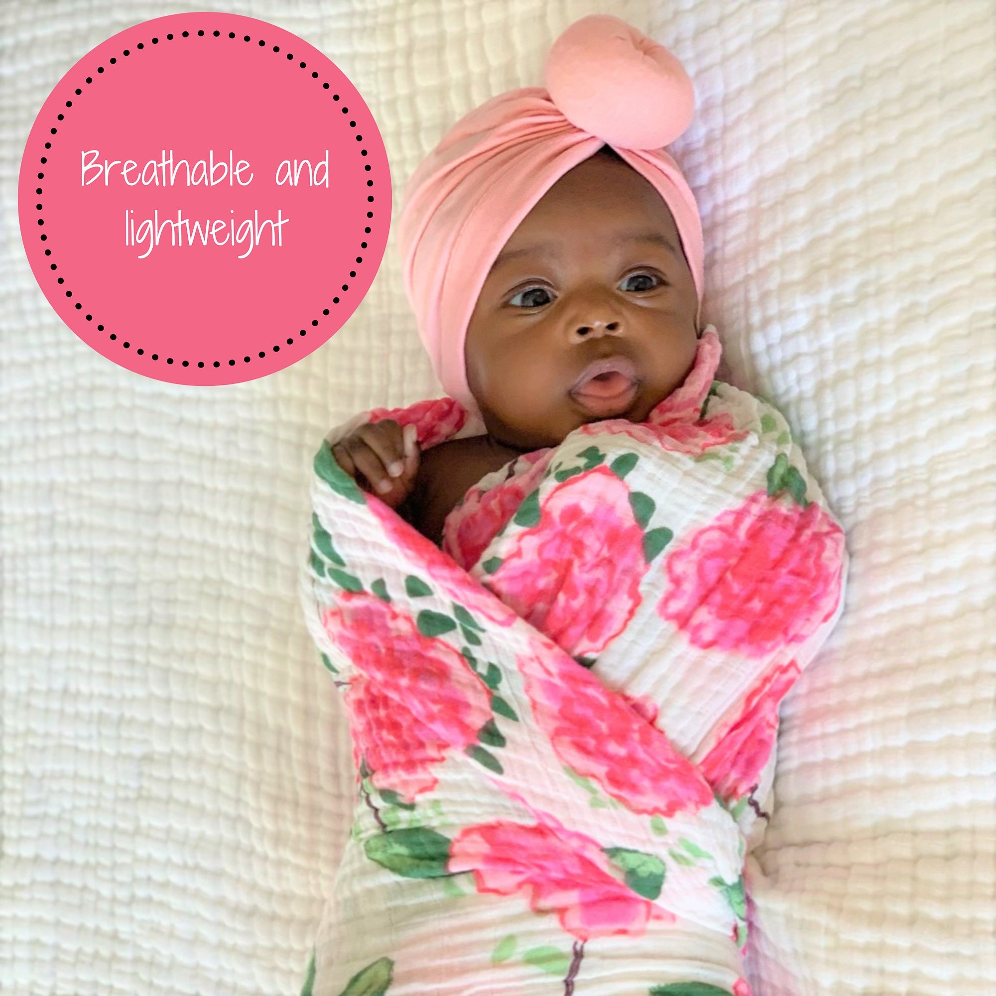 Live Life In Full Bloom Swaddle Blanket