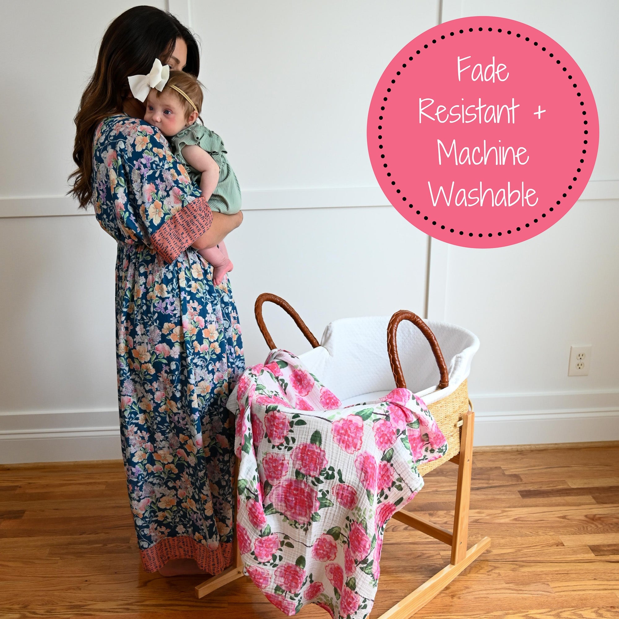 Live Life In Full Bloom Swaddle Blanket