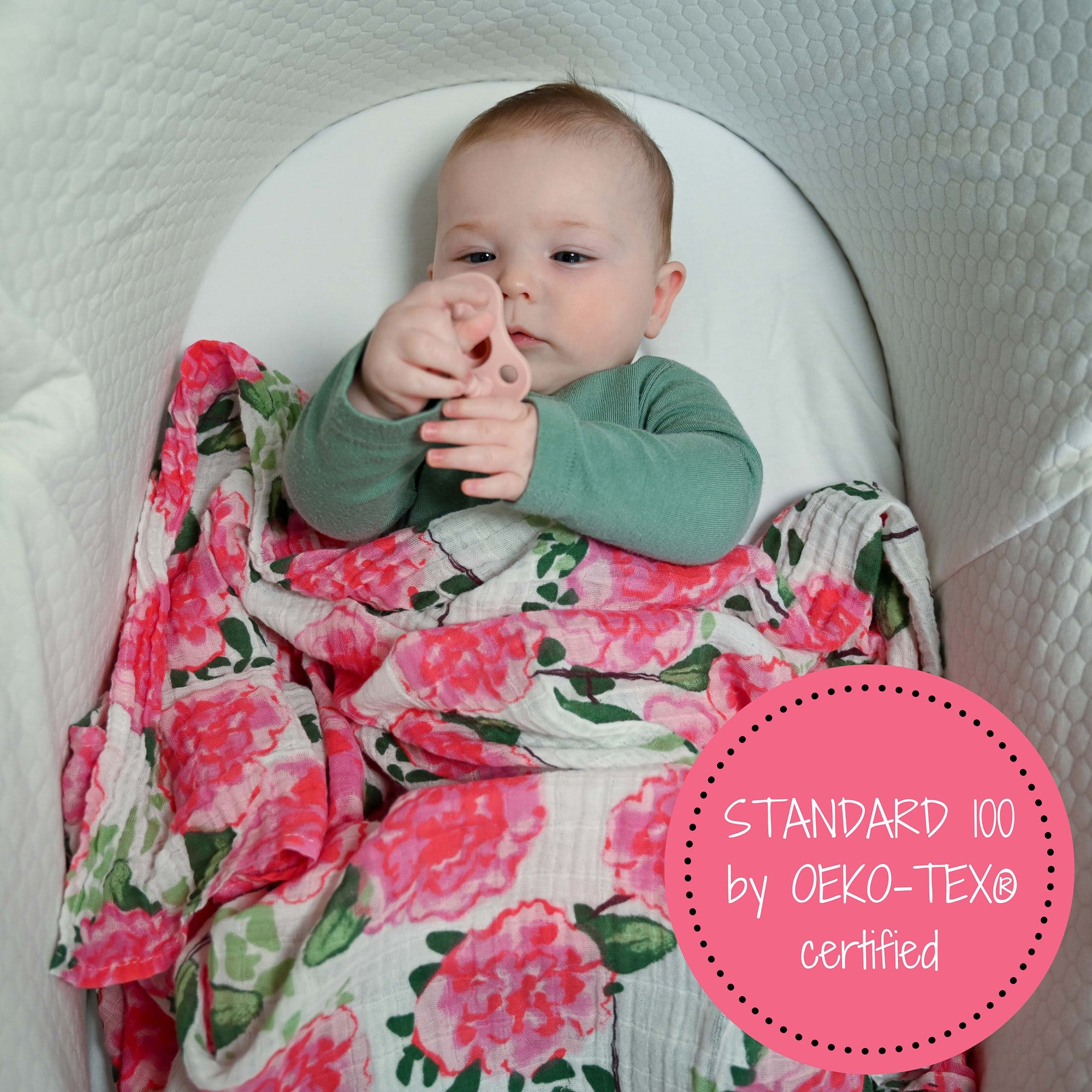 Live Life In Full Bloom Swaddle Blanket