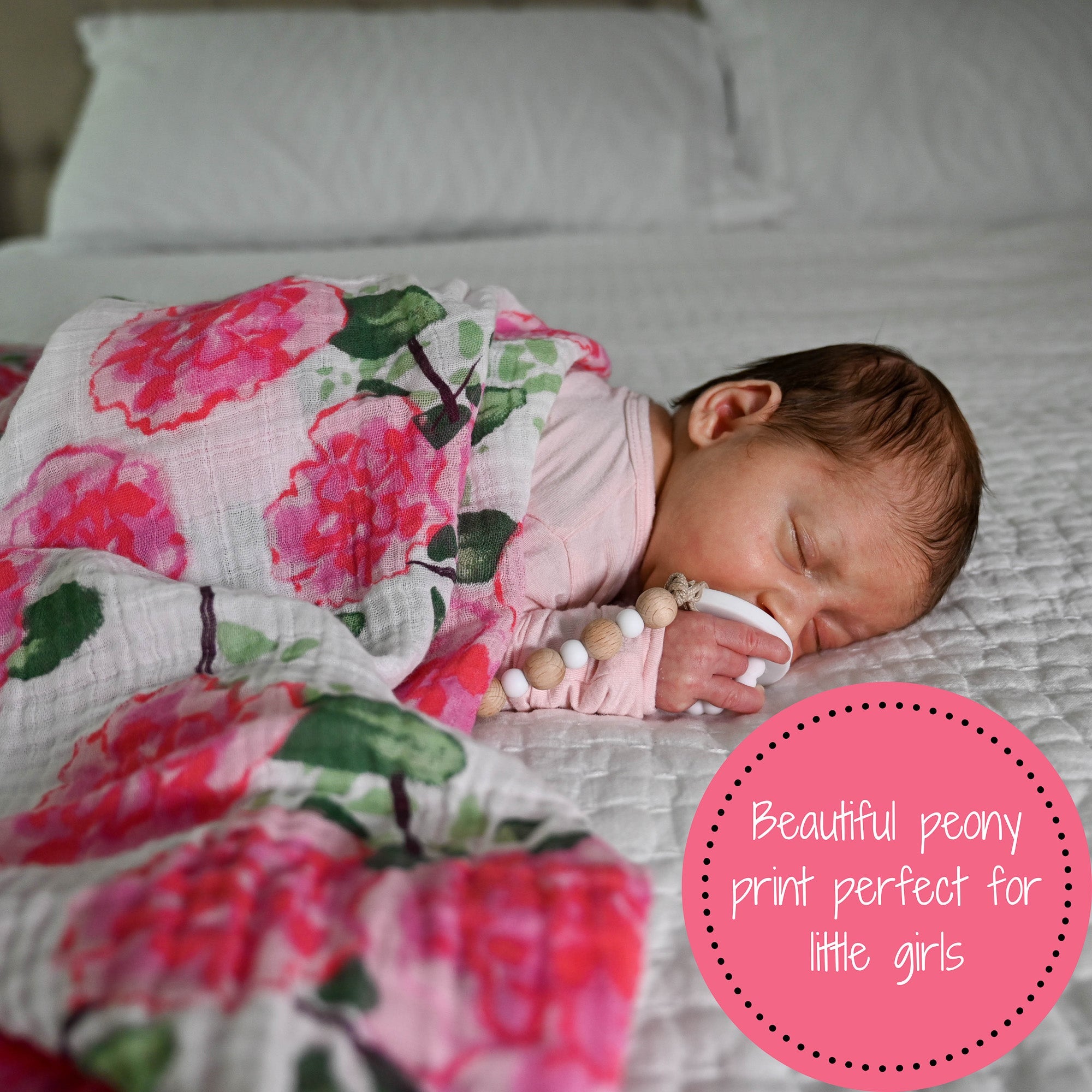Live Life In Full Bloom Swaddle Blanket