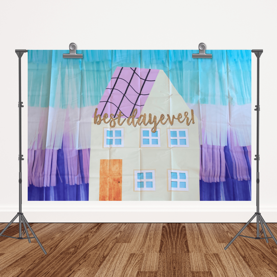 Peppa Pig House Vinyl Backdrop