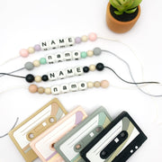 Personalized Cassette Tape Teether - Retro 80s & 90s Vibes For Teething Babies