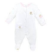 Pet Spa Printed And Embroidery Footie | Baby Girl