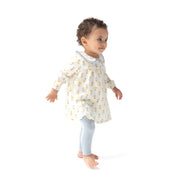 Peter Pan Collar Dress And Leggings