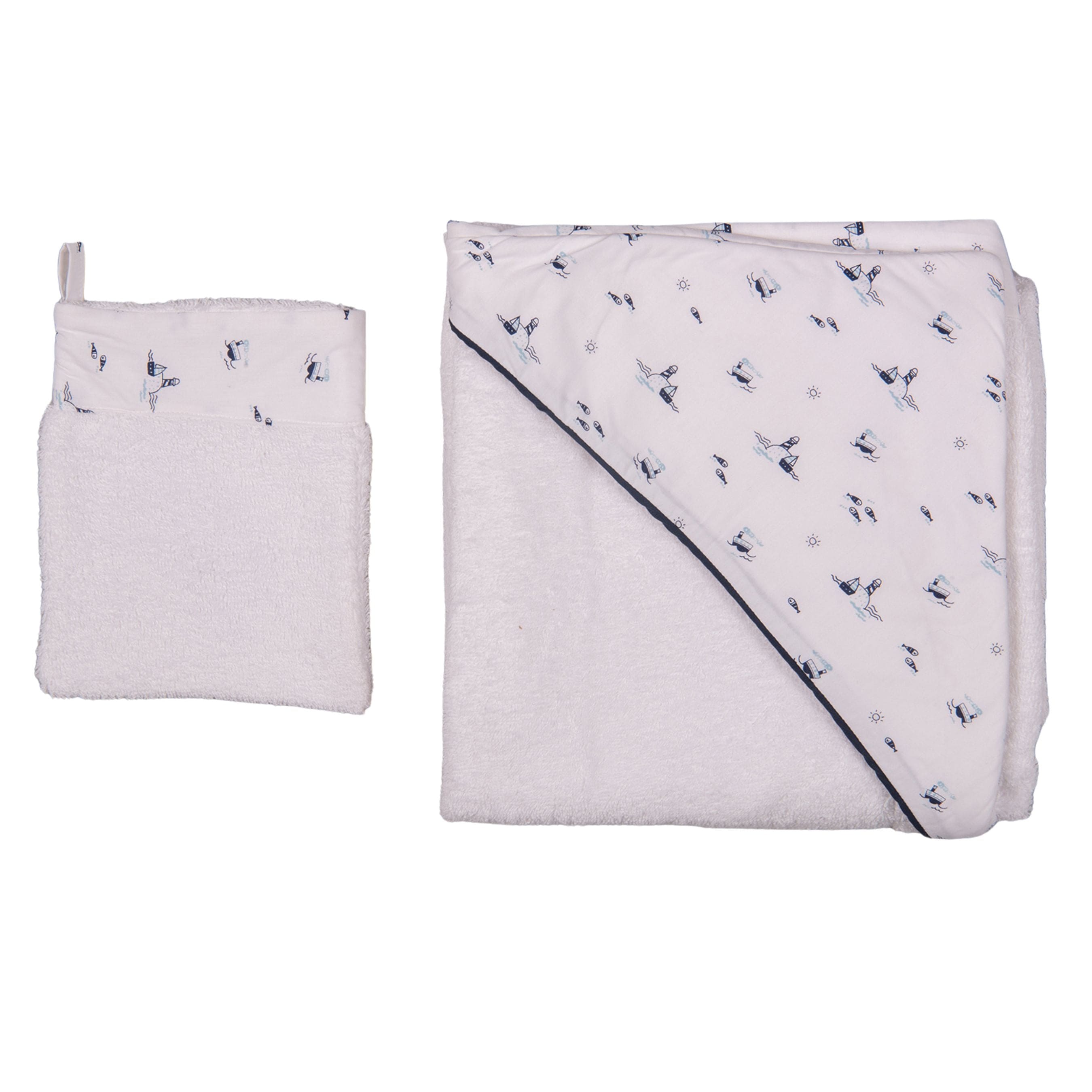Petit Marcel | Hooded Baby Towel (80cm)