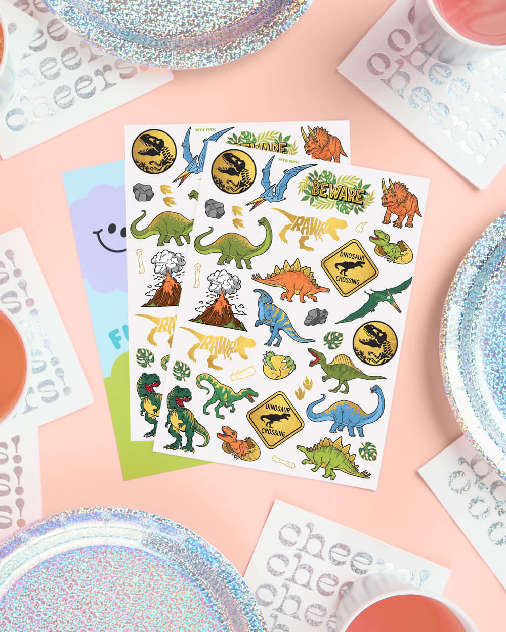 Dino-mite Tats - 44 Foil Temporary Tattoos