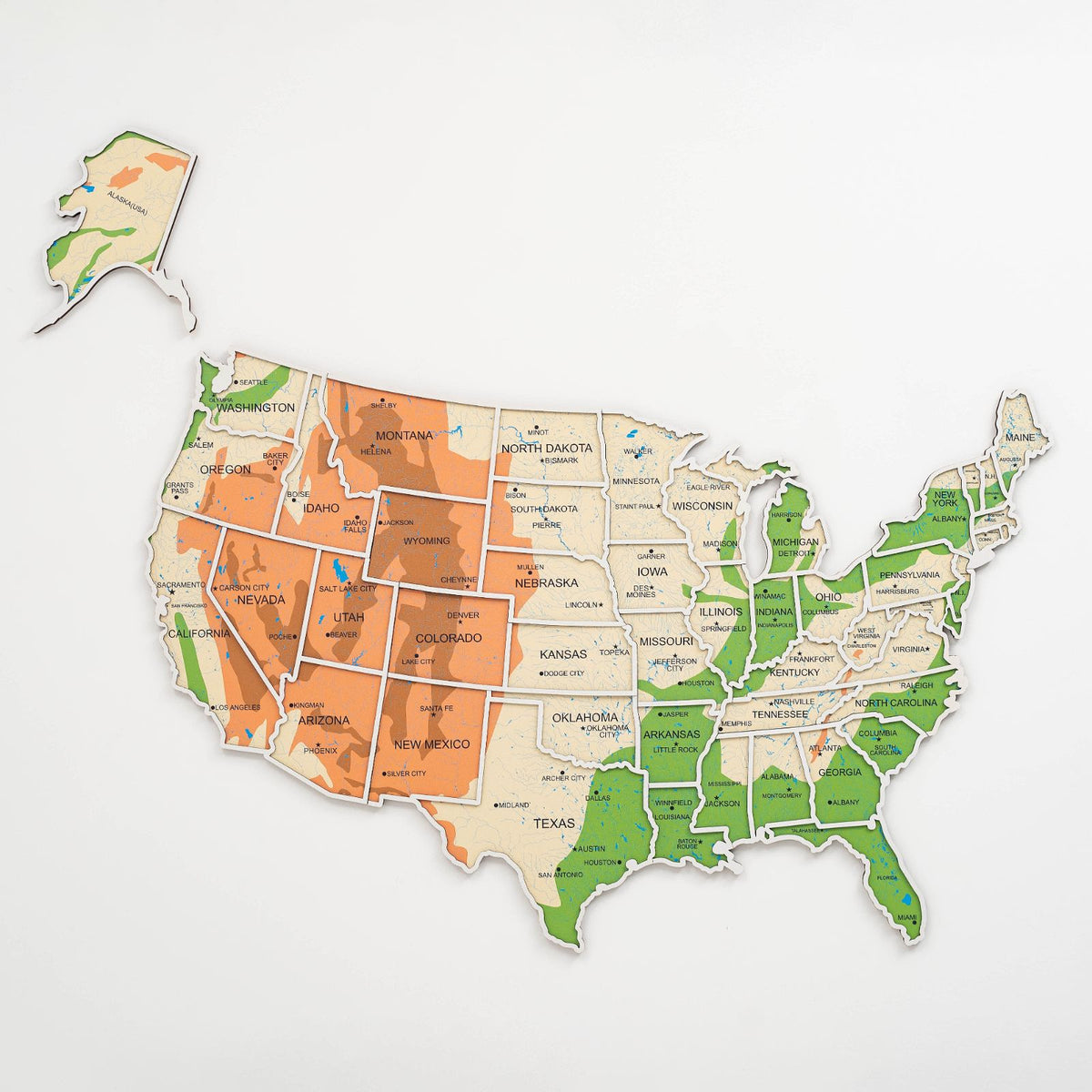 Usa Photo Map Physical
