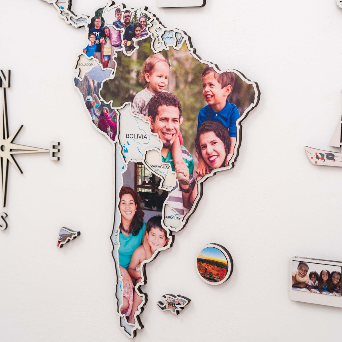 World Photo Map Pastel