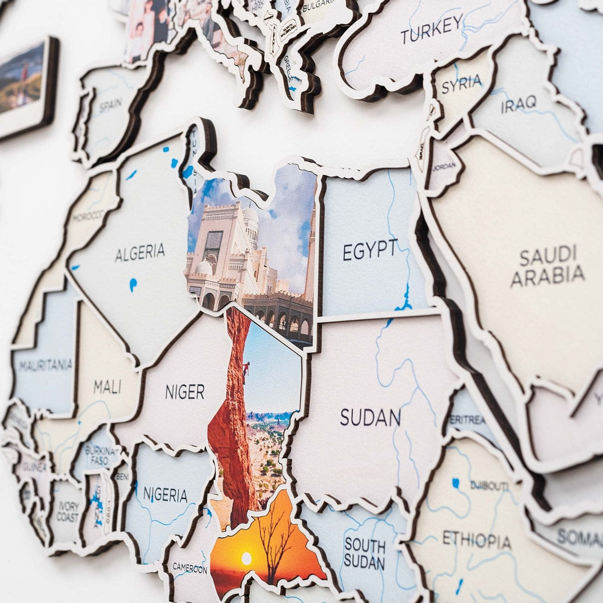World Photo Map Pastel