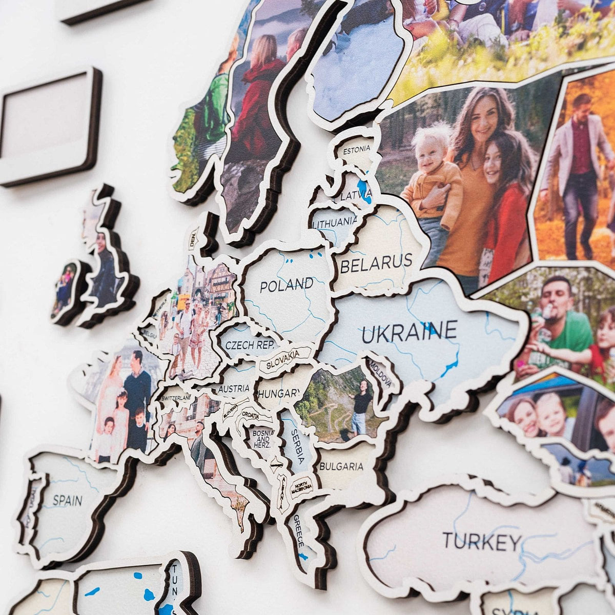 World Photo Map Pastel
