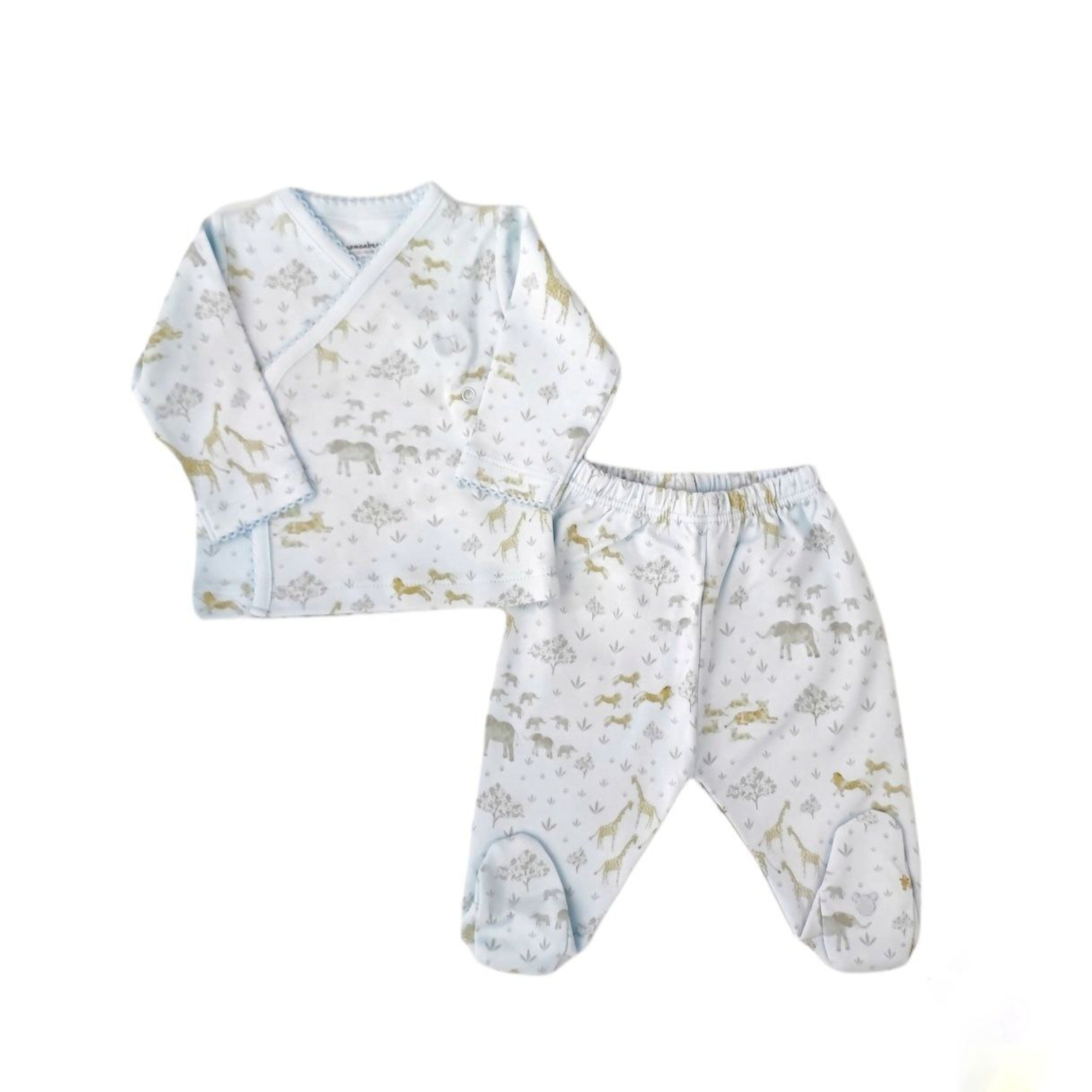 Safari Kimono & Pant Set, Blue