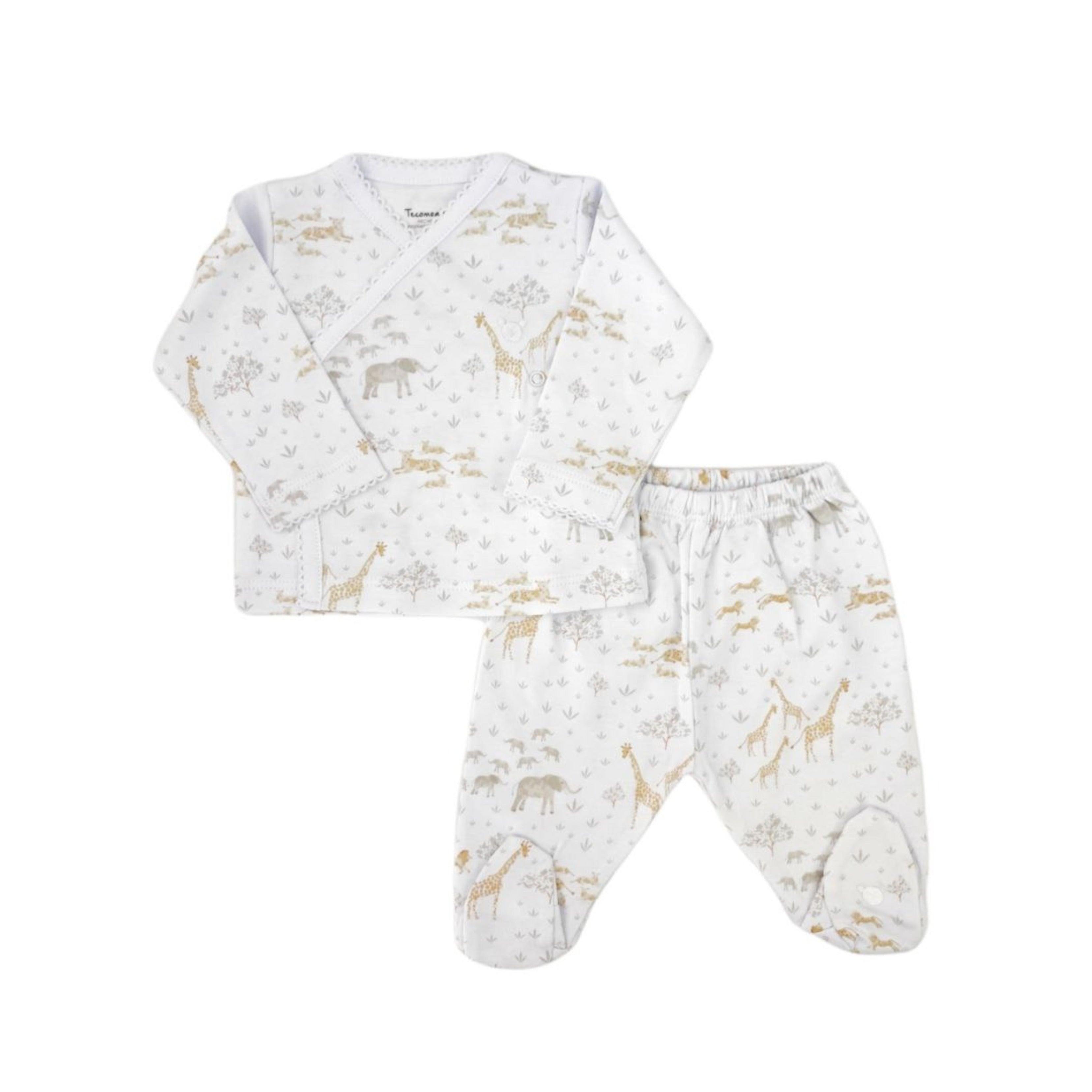 Safari Kimono & Pant Set, White