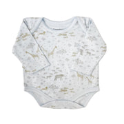 Safari Long Sleeve Bodysuit, Blue