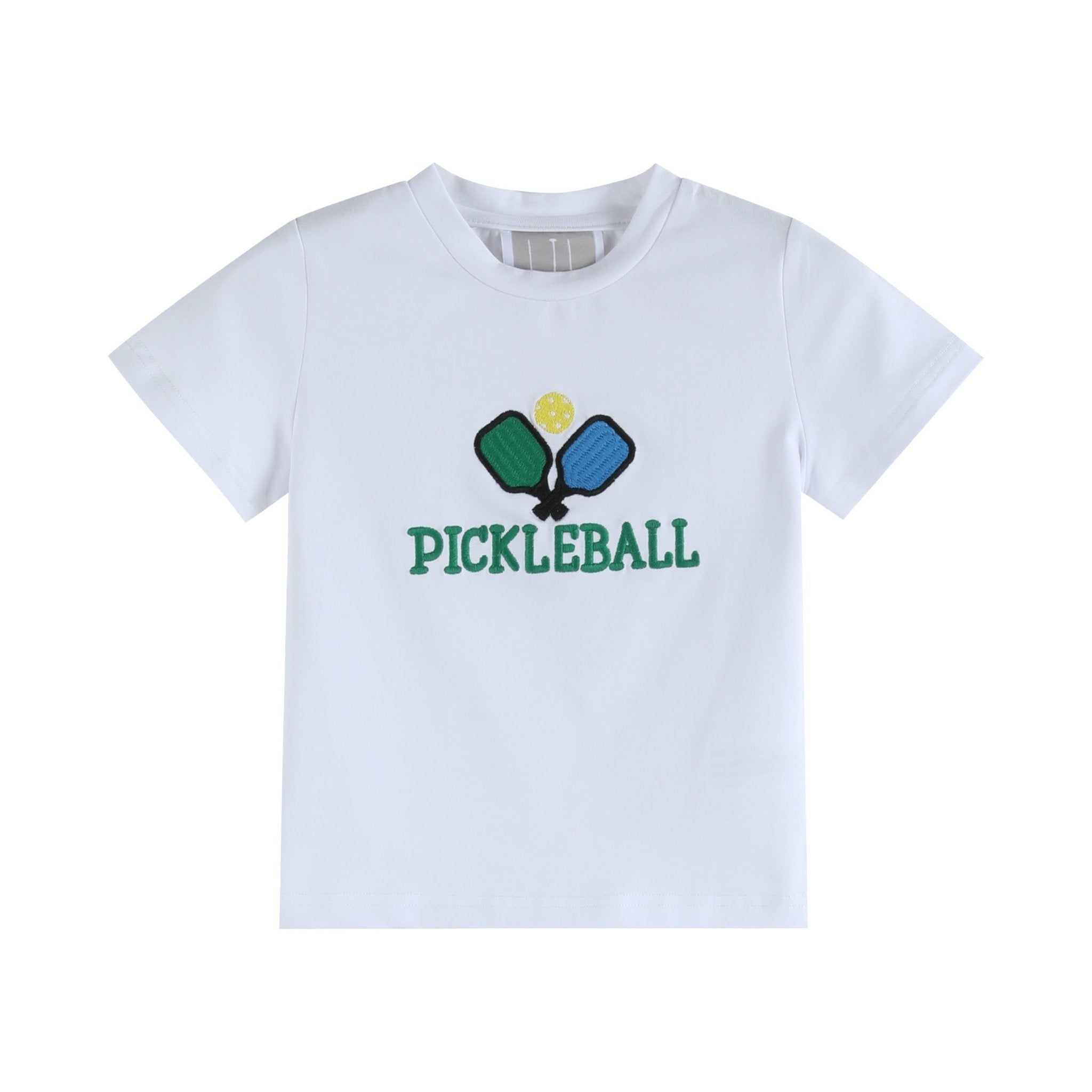 Pickleball T-shirt And Green Gingham Shorts Set