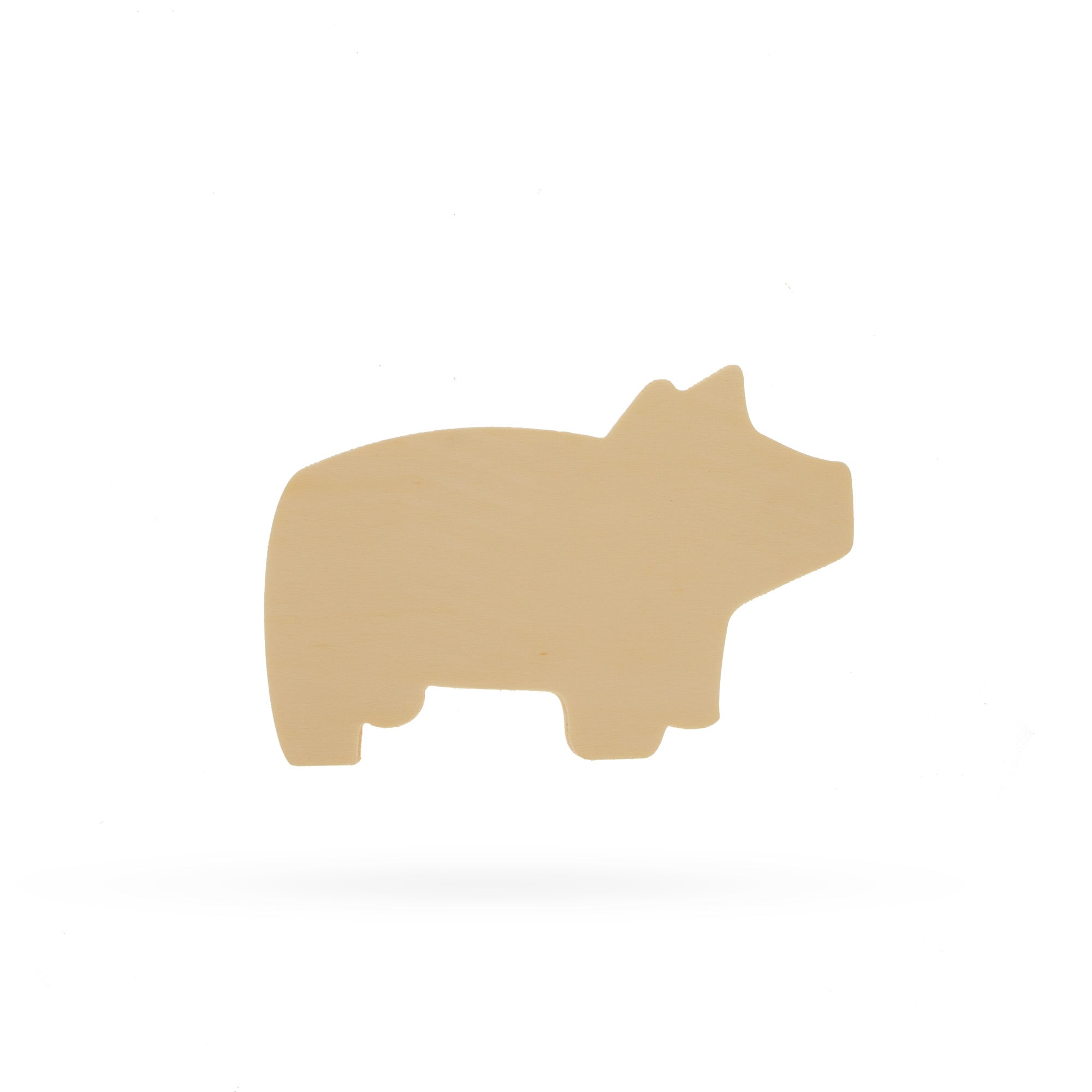 Unfinished Wooden Pig Shape Cutout Diy Craft 5.5 Inches