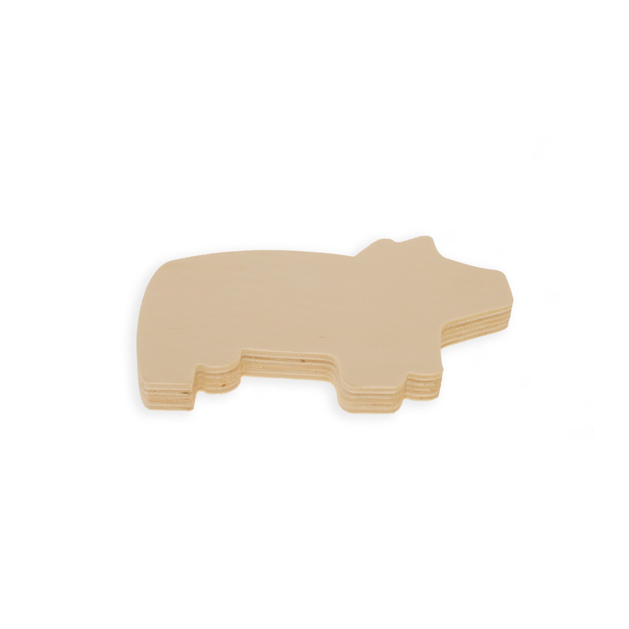 Unfinished Wooden Pig Shape Cutout Diy Craft 5.5 Inches