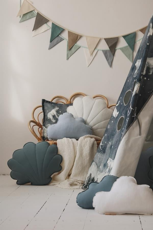 Linen Pigeon Grey Cloud Pillow