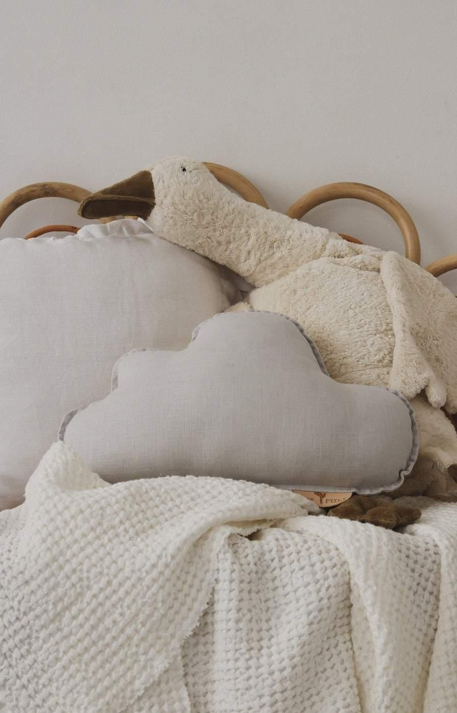 Linen Pigeon Grey Cloud Pillow