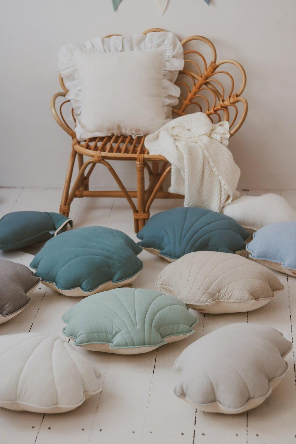 Linen Pigeon Gray Shell Pillow