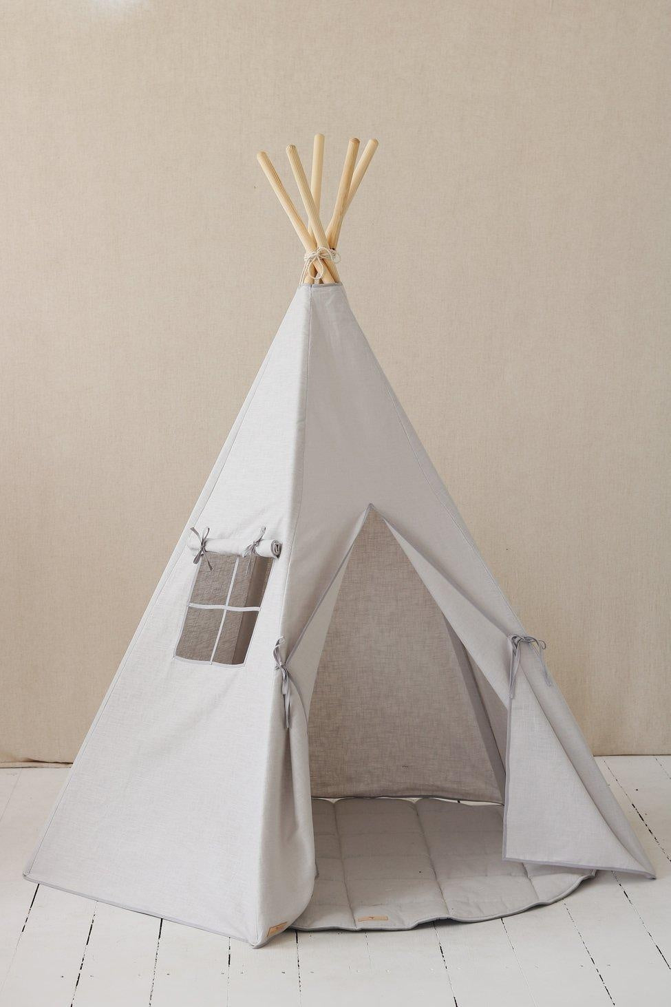 pigeon Grey Linen Teepee Tent