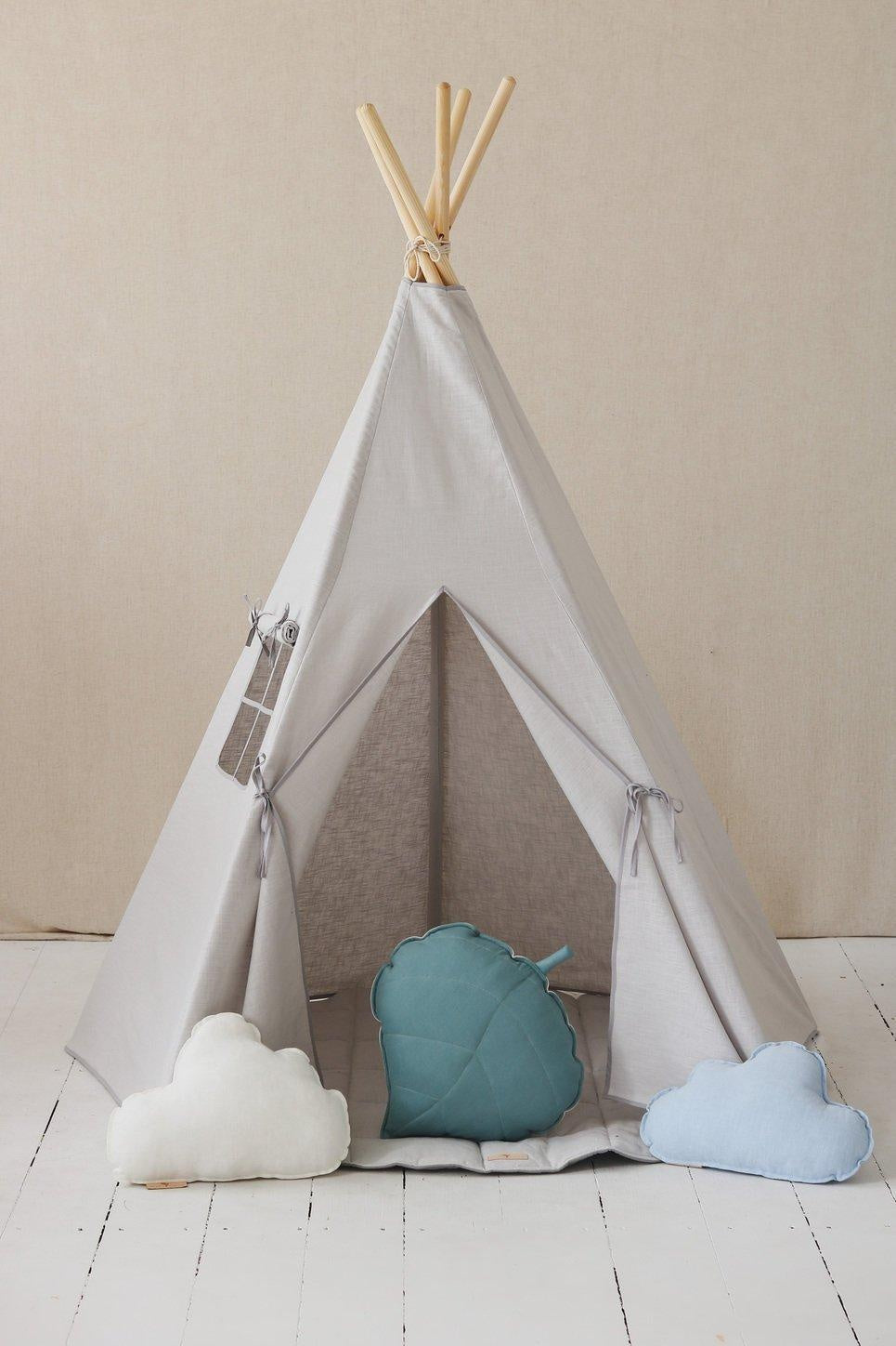 pigeon Grey Linen Teepee Tent