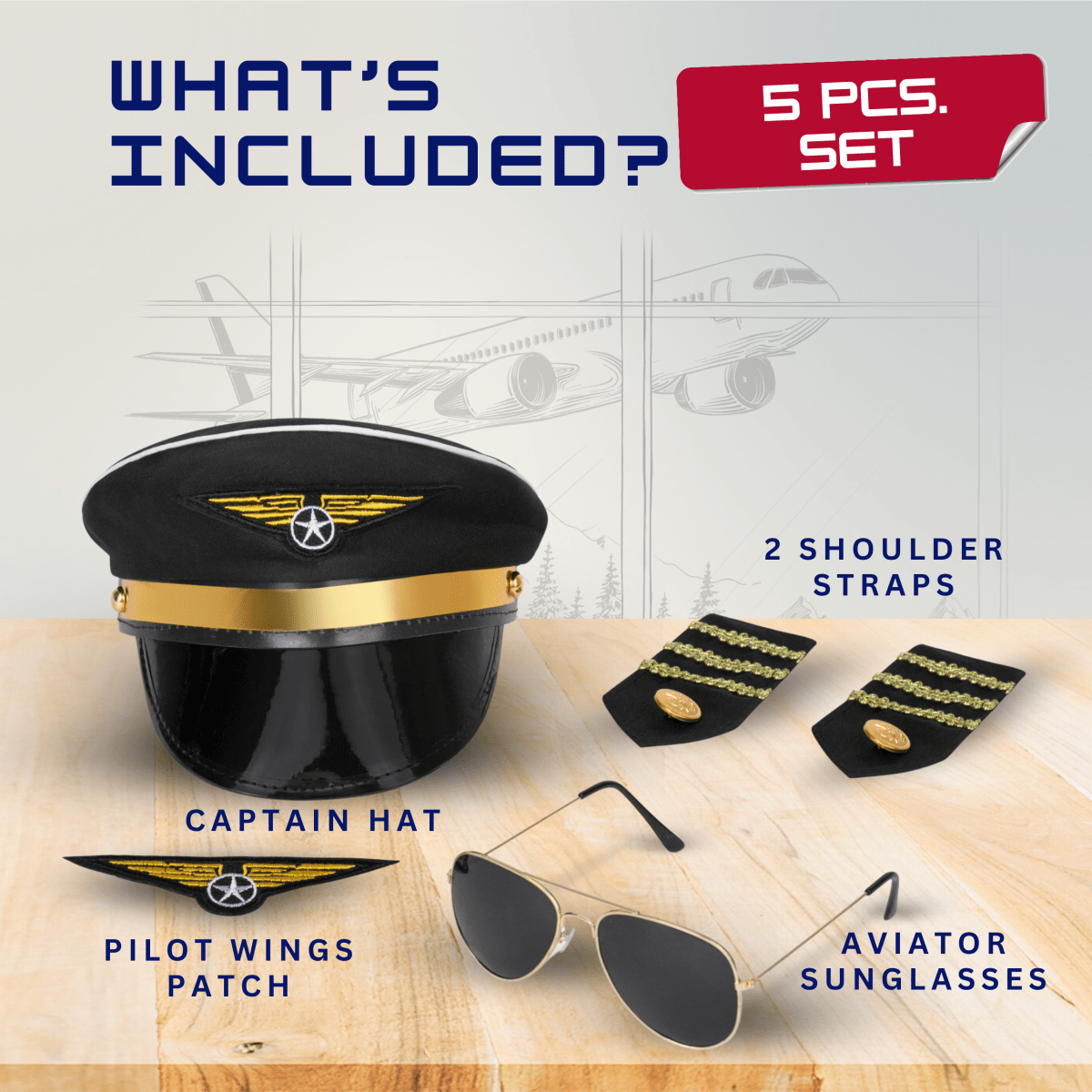 Pilot Accessory Costume Set