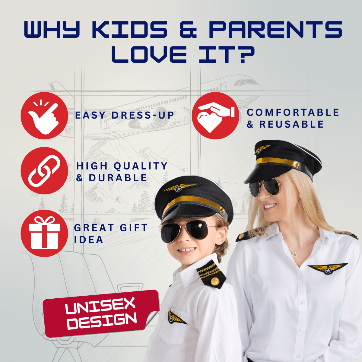 Pilot Accessory Costume Set