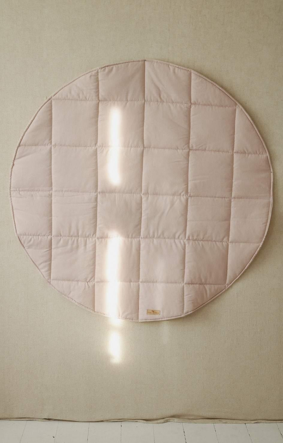 pink And Beige Round Cotton Mat