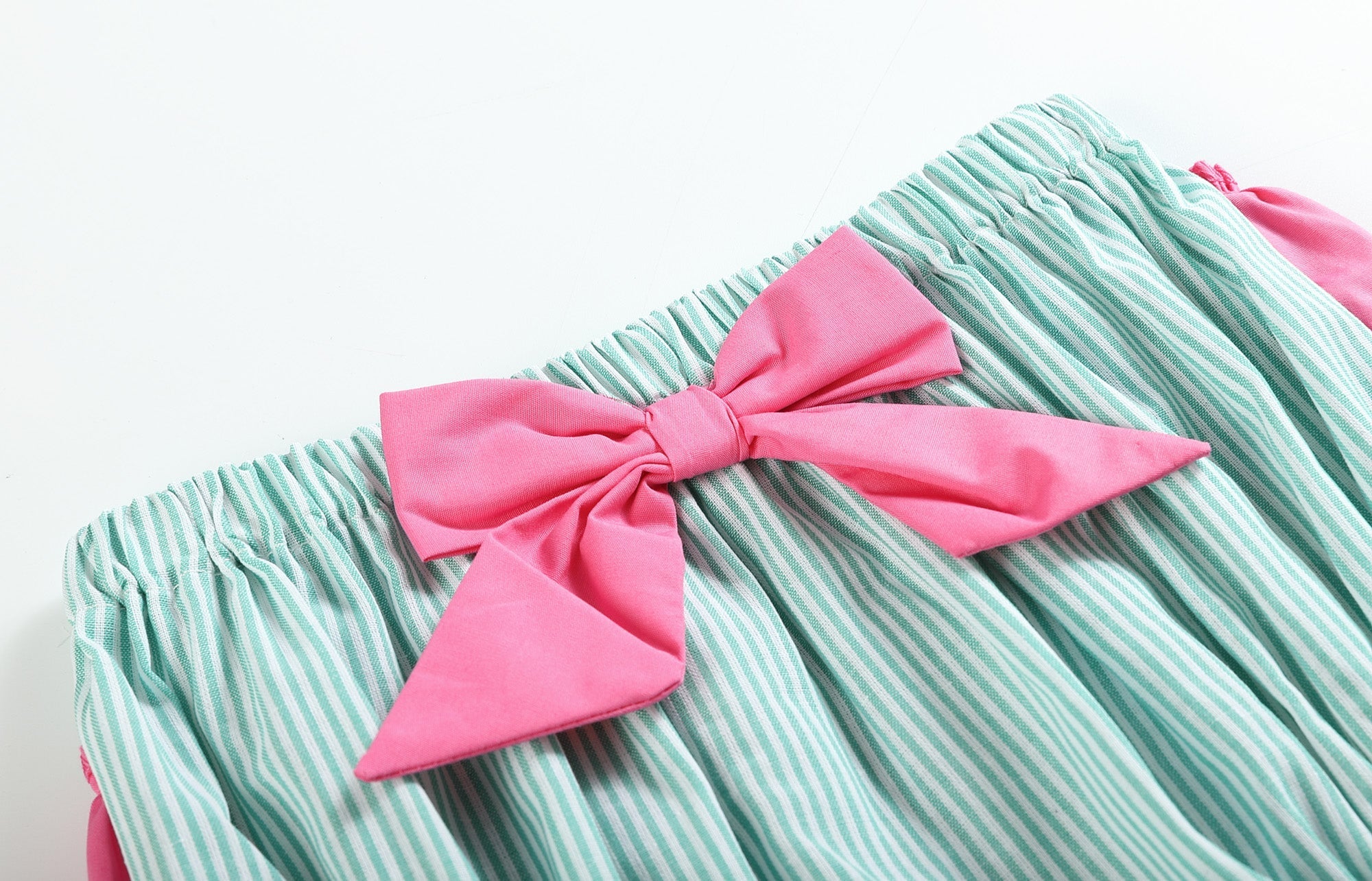 Pink And Green Watermelon Top And Ruffle Bloomer Set