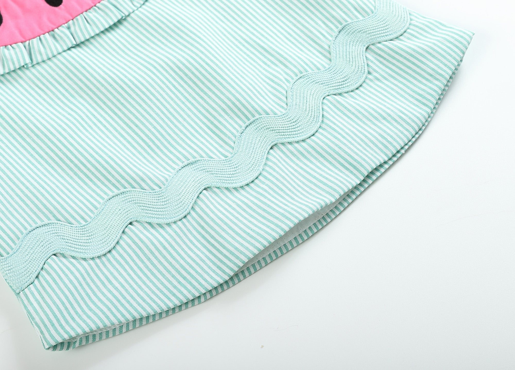 Pink And Green Watermelon Top And Ruffle Bloomer Set