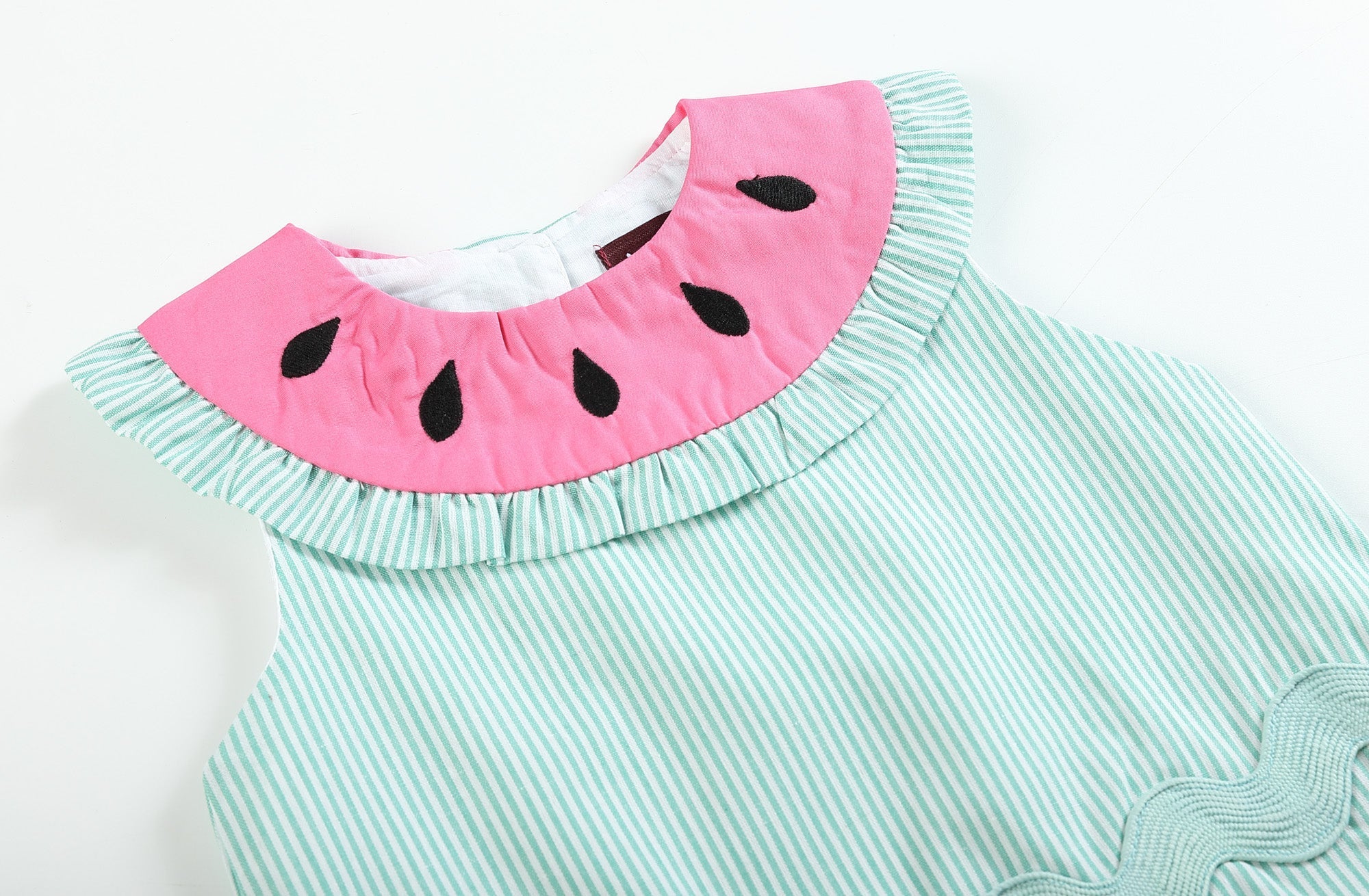 Pink And Green Watermelon Top And Ruffle Bloomer Set