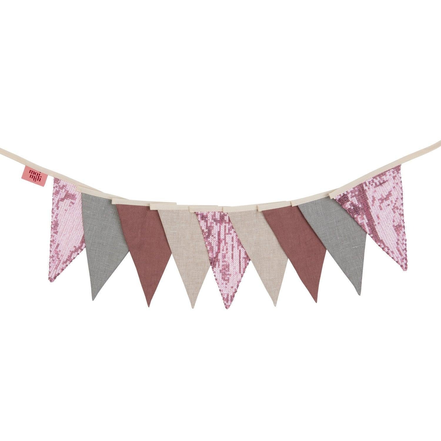 pink And Grey Sequin Garland