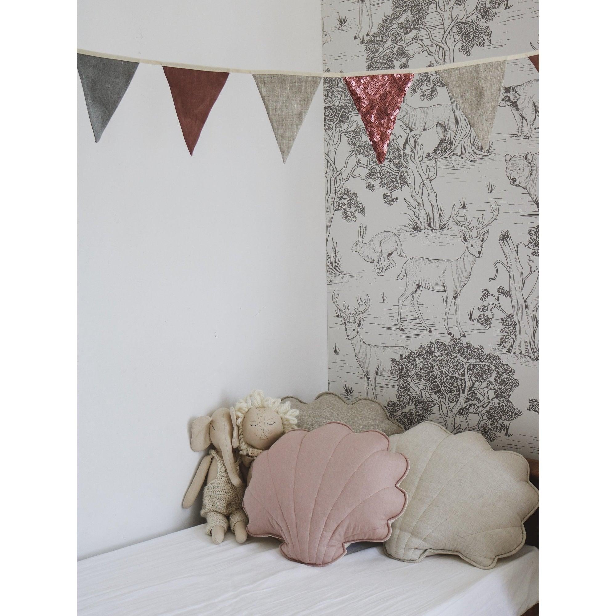 pink And Grey Sequin Garland