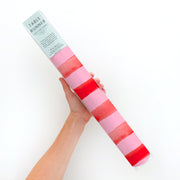 Pink And Red Painterly Stripes Table Runner